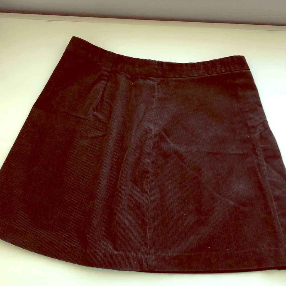 Corduroy brown skirt from Zara